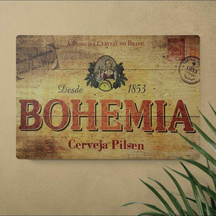 Placa decorativa Bebidas 42 Bohemia