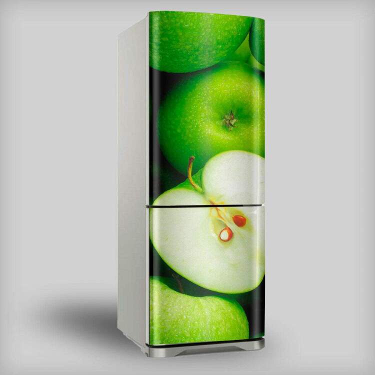 Adesivo de Geladeira Porta Tema Maa Verde