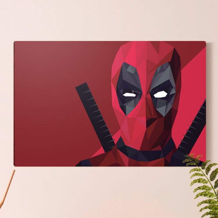 Placa Decorativa Lowpoly Heris 1 Deadpool