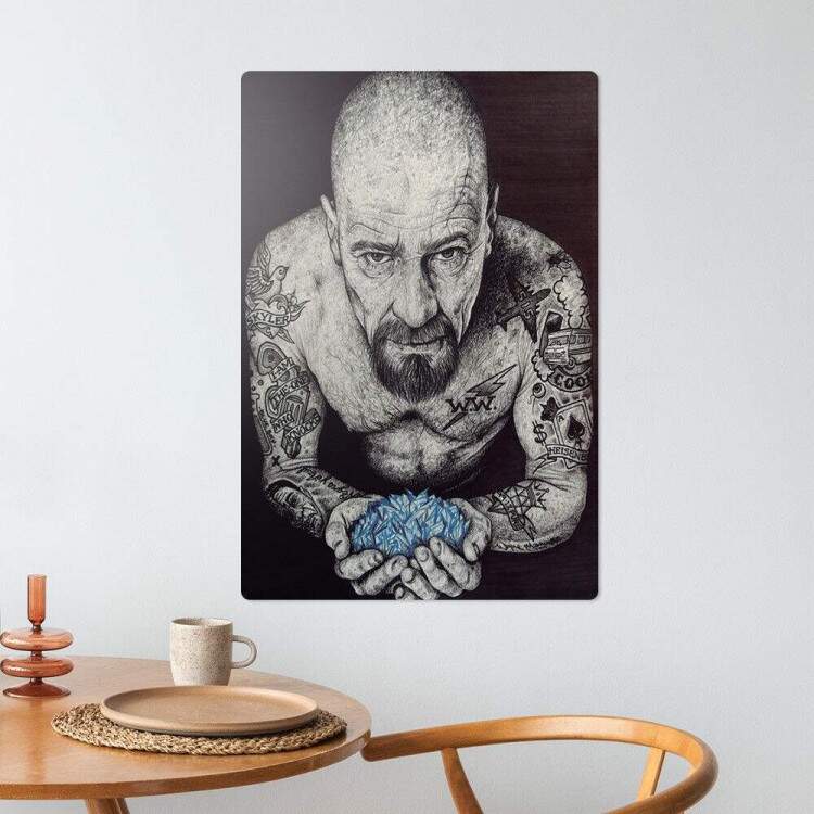 Placa decorativa Breaking Bad Tattos Referncias