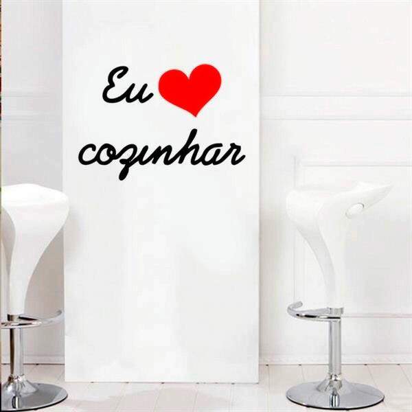Adesivo de parede para Cozinha Eu amo Cozinhar