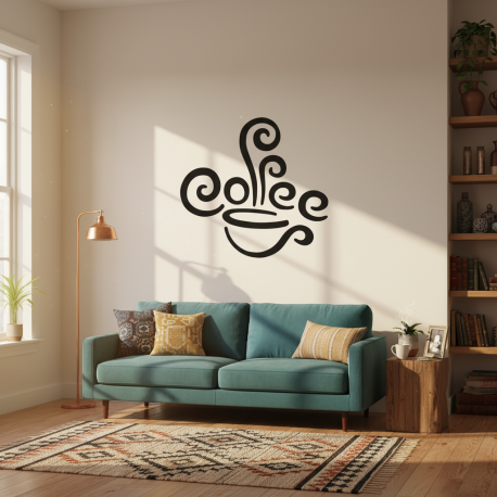 Adesivo de Parede para Cozinha Coffe