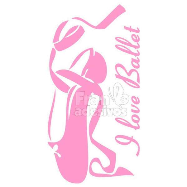 Adesivo de Parede Eu Amo Ballet 2