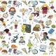 Papel de Parede Infantil Mod 128 Escola