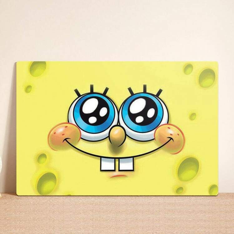 Placa Decorativa Bob Esponja 4 Lula Molusco e Sandy