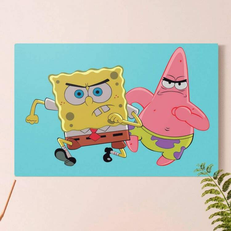 Placa Decorativa Bob Esponja 10 e Patrick