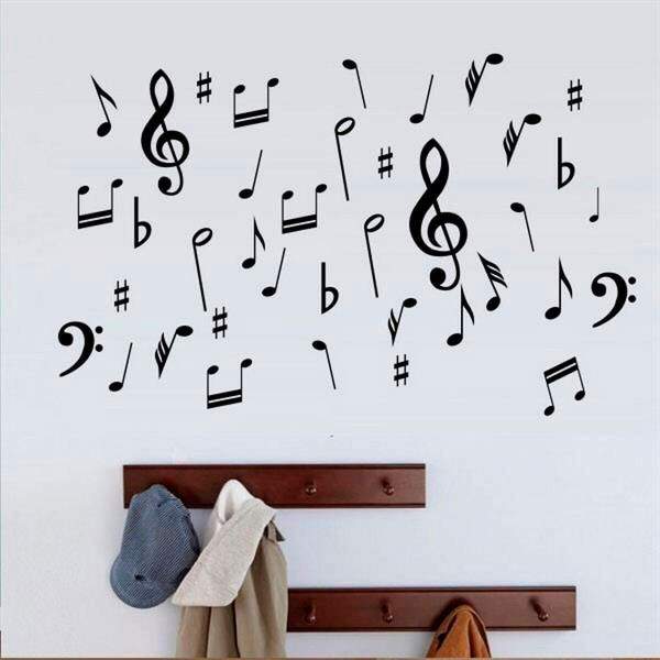 Adesivo de Parede Notas Musicais Mod. 1