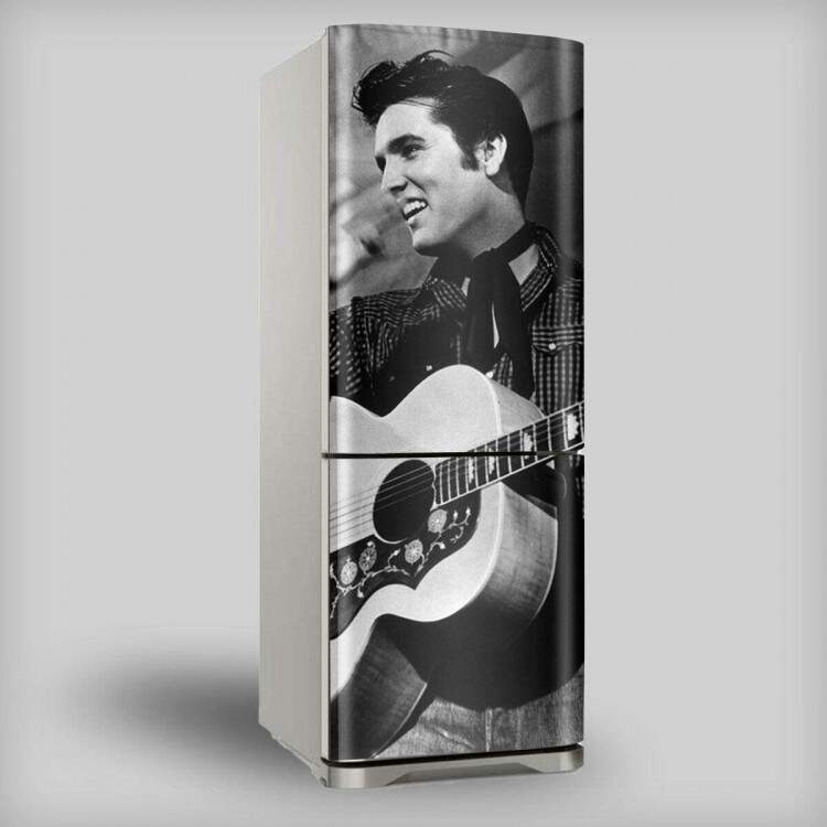 Adesivo para Envelopamento de Geladeira Porta Elvis Presley