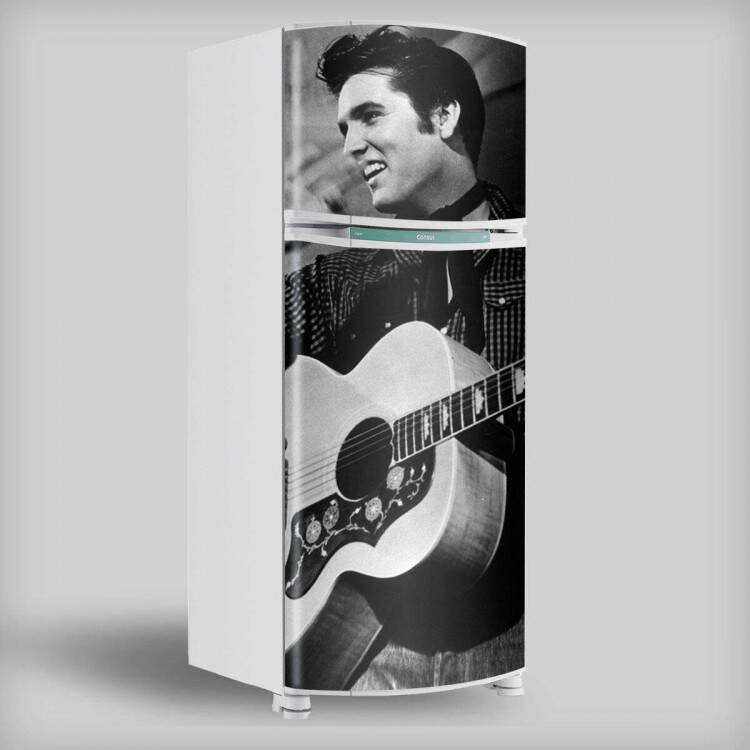 Adesivo para Envelopamento de Geladeira Porta Elvis Presley