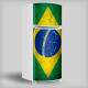 Adesivo para Envelopamento de Geladeira Porta Bandeira do Brasil
