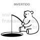 Adesivo de Geladeira Urso Pescando
