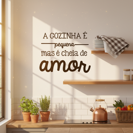 Adesivo de Parede A Cozinha  Pequena Mas
