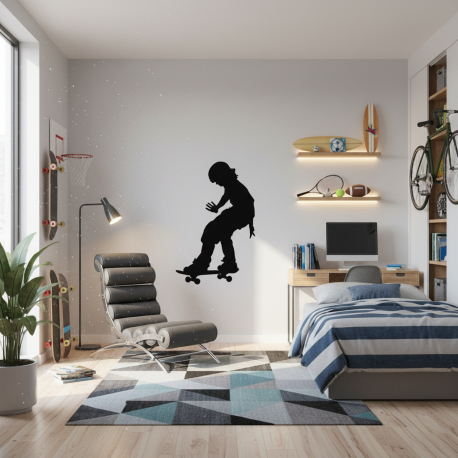 Adesivo de parede decorativo Skatista 2