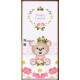 Adesivo Para Porta Ursa Princesa Floral Lil�s Com Nome