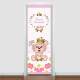 Adesivo Para Porta Ursa Princesa Floral Lil�s Com Nome