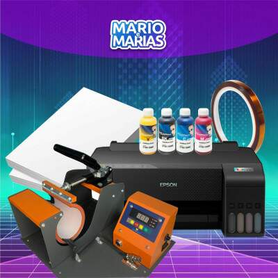 Kit Empreendedor Impressora + Prensa + Tintas + Papeis + Fita Trmica