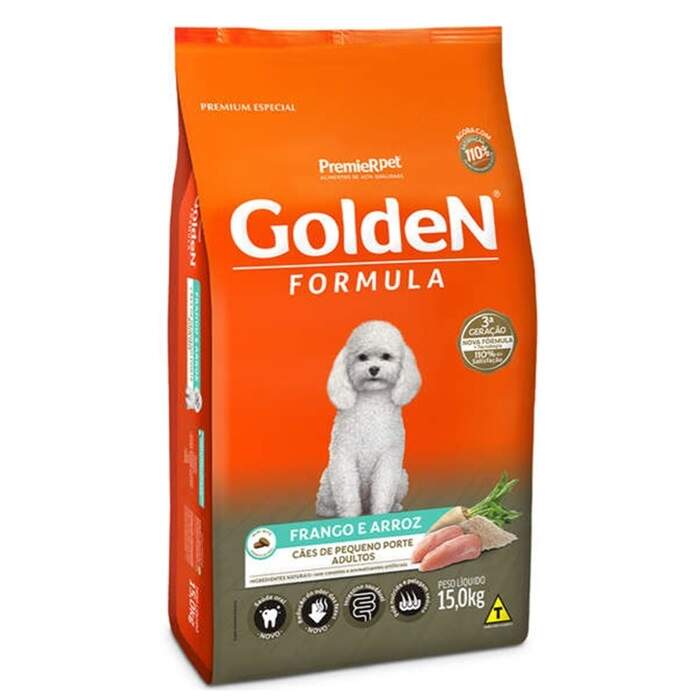 Ração golden frango e arroz raças pequenas clearance