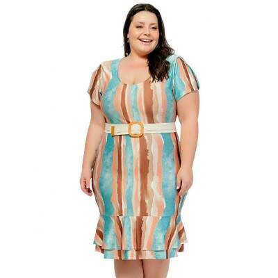 Vestido Plus Size Peplum