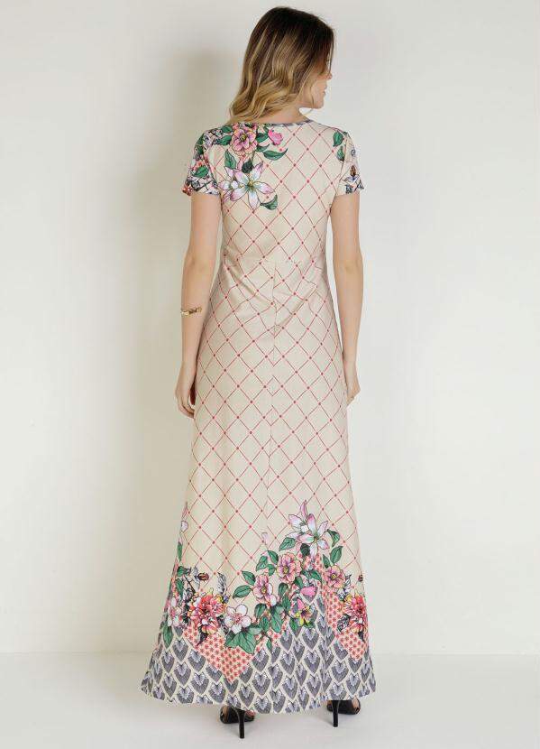 vestido longo barrado