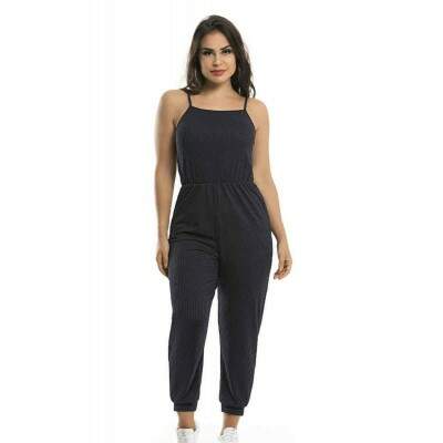 Macacao Feminino Longo Preto