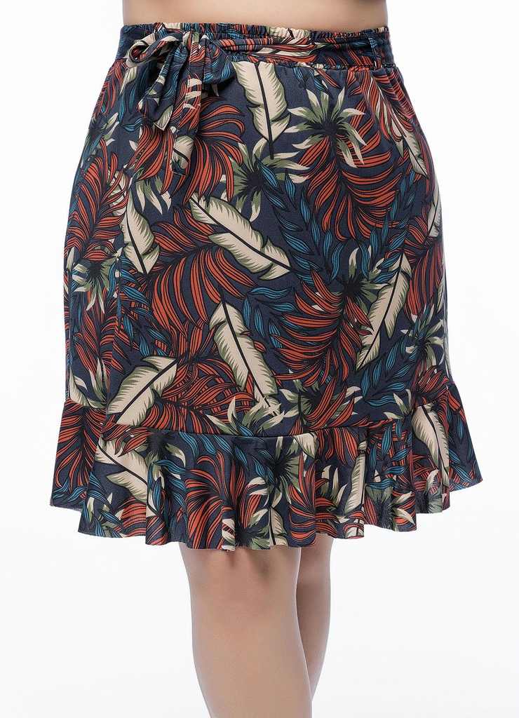 saia estampada plus size