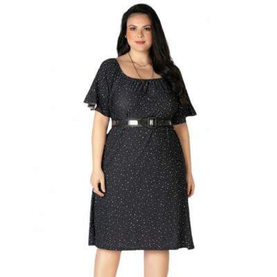 Vestido Plus Size Ciganinha Poá