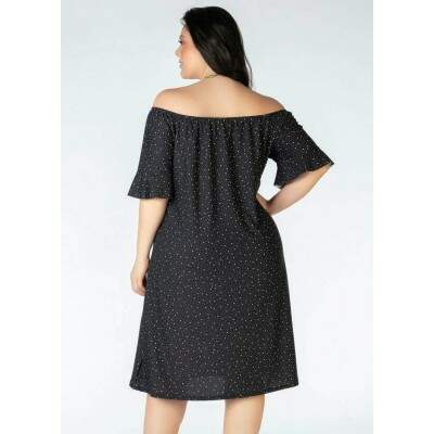 Vestido Plus Size Ciganinha Poá