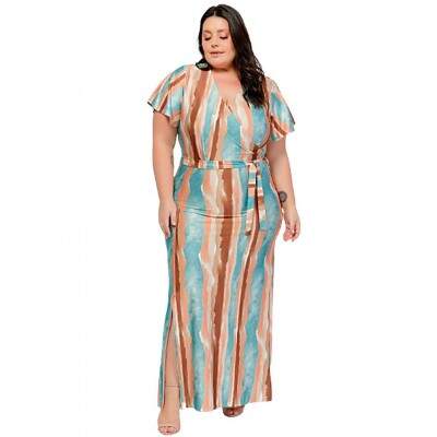 Vestido Longo Estampado Plus size