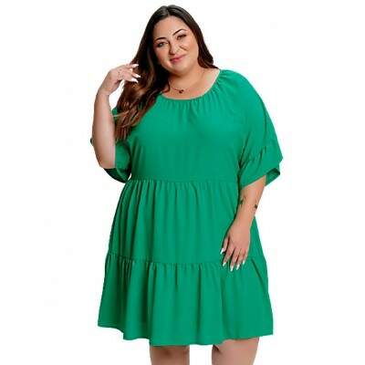 Vestido Plus Size Babado