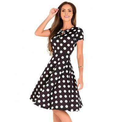 Vestido Poá Midi