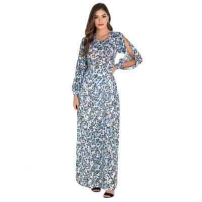 Vestido Longo Mangas Vazadas