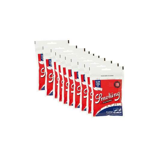 Filtro Smoking Slim Longo Pack com 10 pacotes