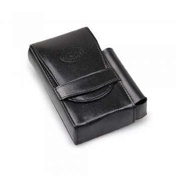 Cigarreira em Couro Preto Longa