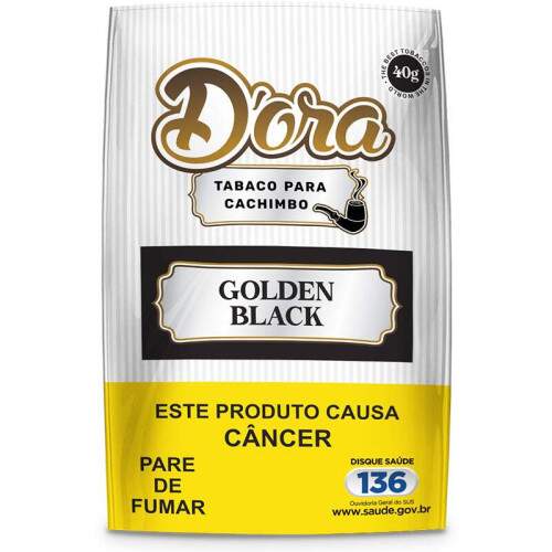 Fumo para cachimbo Dora Golden Black Pacote com 40 gramas
