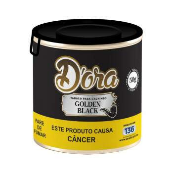 Fumo para cachimbo Dora Golden Black Lata com 50 gramas