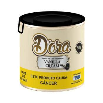Fumo para cachimbo Dora Vanilla Cream Lata com 50 gramas