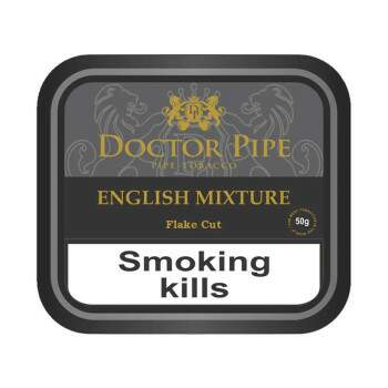 Fumo para cachimbo Doctor Pipe English Mixture Flake Cut Lata com 50 gramas