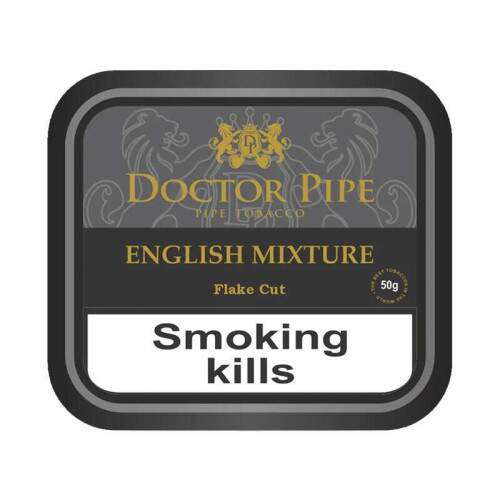 Fumo para cachimbo Doctor Pipe English Mixture Flake Cut Lata com 50 gramas
