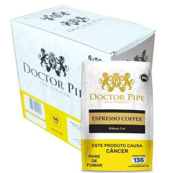 Fumo para cachimbo Doctor Pipe Espresso Coffee Caixa com 300 gramas