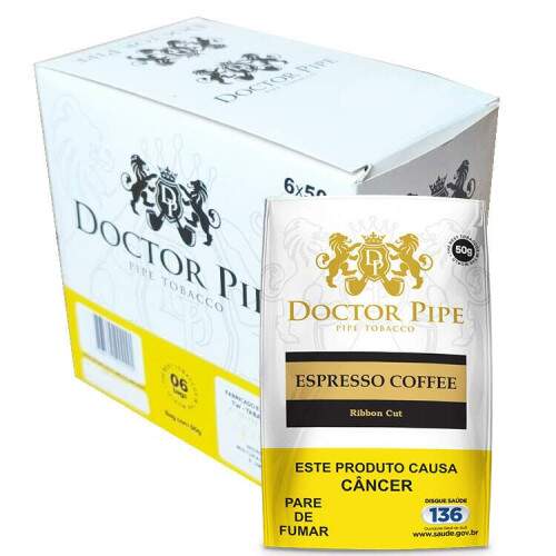 Fumo para cachimbo Doctor Pipe Espresso Coffee Caixa com 300 gramas