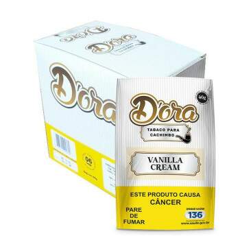Fumo para cachimbo Dora Vanilla Cream Caixa com 240 gramas
