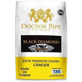 Fumo para cachimbo Doctor Pipe Black Diamond Ribon Cut Pacote com 50 gramas