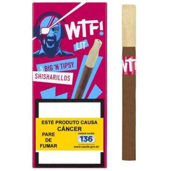 Cigarrilha WTF Lit Frutas Vermelhas Piteira de Madeira caixa com 5