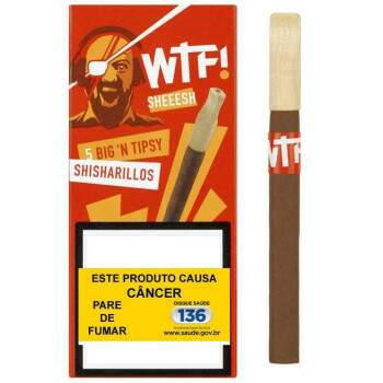 Cigarrilha WTF Sheeesh Baunilha Piteira de Madeira caixa com 5