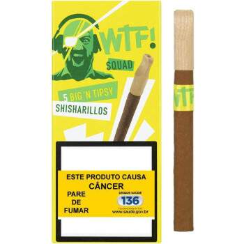 Cigarrilha WTF Squad Limo Piteira de Madeira caixa com 5