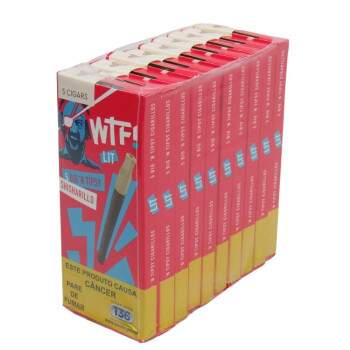 Cigarrilha WTF Lit Frutas Vermelhas Piteira de Madeira pacote com 10 caixas