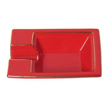 Cinzeiro para Charuto Vermelho em Resina para 1