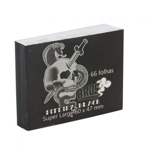 Piteira para cigarro Bros Black Super Large com 66 folhas