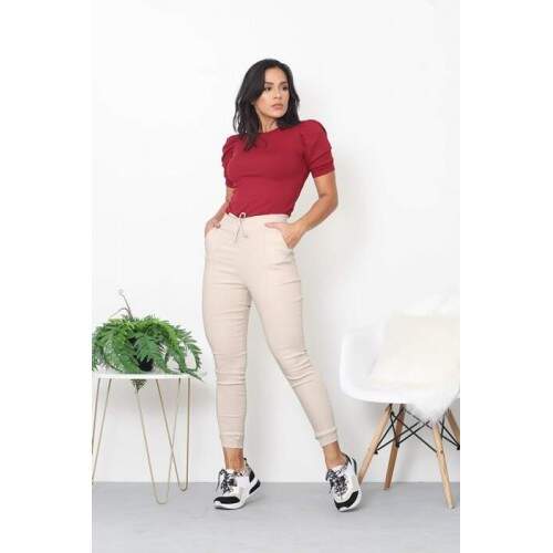 calca jogger bege