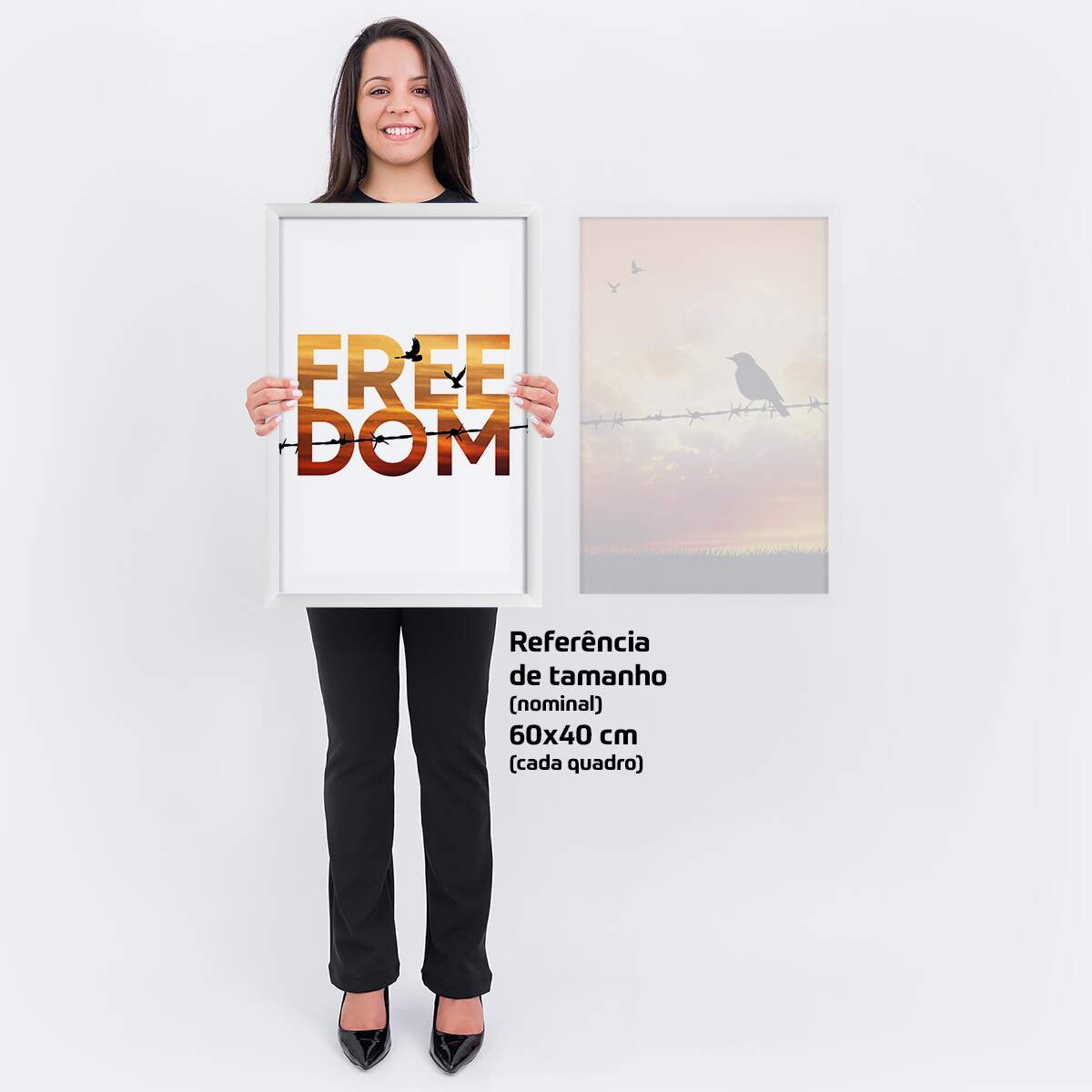 Quadro Freedom Kit De 2 Quadros Gazzi Store